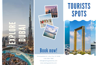 design a professional trifold or bifold brochure in canva