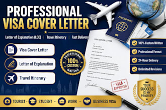 write a professional visa cover letter and letter of explanation