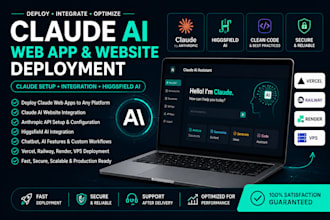 deploy claude web app claude website claude integration higgsfields claude setup
