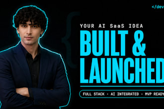 build full stack ai saas mvp web app with ai integration