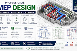 design residential or commercial hvac and plumbing systems for your project