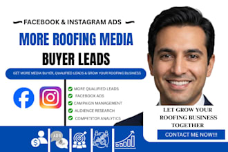 be your facebook meta ads media buyer for roofing, hvac