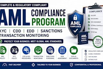 create aml compliance program kyc policy sanctions and transaction monitoring