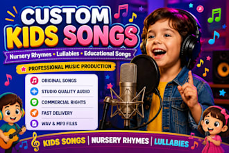 write and produce original nursery rhymes, kids songs and educational music