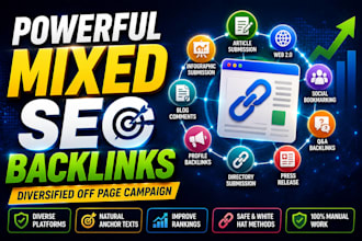 build powerful diversified mixed off page SEO backlinks