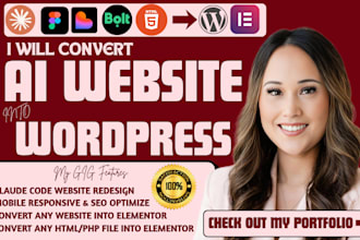 convert your figma, claude, lovable, bolt, or ai website to wordpress elementor
