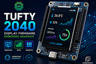 develop tufty 2040 display firmware with embedded graphics