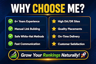 skyrocket ranking with high quality dofollow SEO backlinks