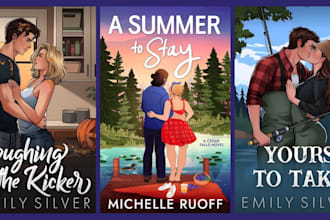 do fantasy romance book cover illustration, erotica cover illustration