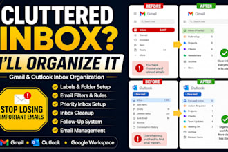 clean up and organize your gmail or outlook inbox