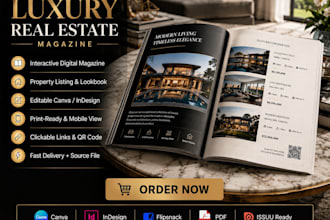 design l real estate magazine, brochure and digital lookbook
