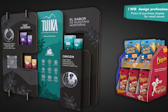 design cardboard display and exhibition stands for  brands