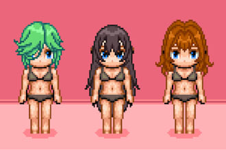 create hair for your rpg maker sprite sheets