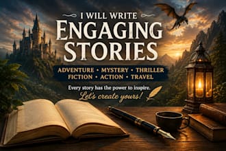 ghostwrite your fantasy , fiction or thriller story