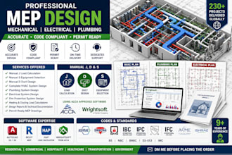 do hvac design,manual j d s, mep and ventilation for city permit software