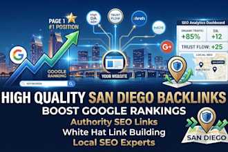 build high quality san deigo backlink on top sites for seo ranking