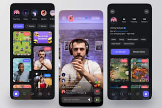 create social media app, chat app, dating app, live  streaming app