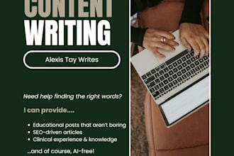 write health and wellness content in 5 days