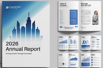 design corporate brochure company profile for investment firm, wealth management
