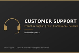 provide professional french customer service and support
