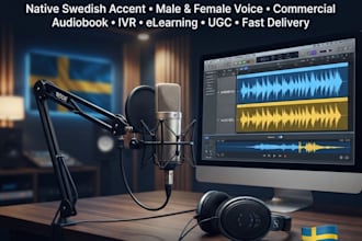 record professional male swedish voice over in swedish accent