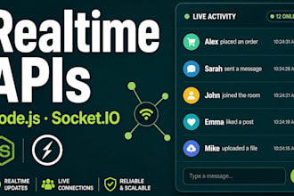 build realtime chat live updates and socketio apis