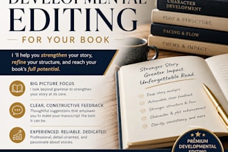 provide developmental editing for your book