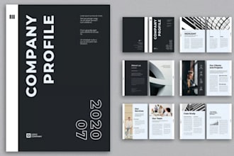 design corporate brochure booklet, business proposal for engineering firms