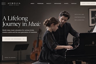 design squarespace music school art academy website with lesson booking