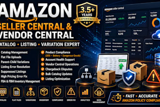 fix amazon seller central catalog, listing and variation issues