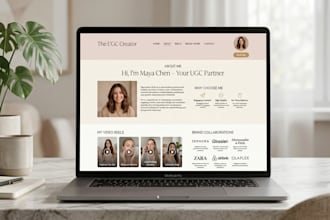 design a modern canva ugc portfolio website for creators and influencers
