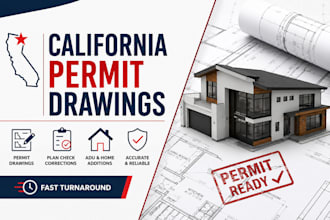 prepare california structural permit drawings and plan check