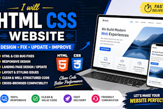 create a responsive HTML CSS website