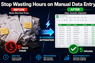 build an ai system to extract data from invoices, pdfs into excel