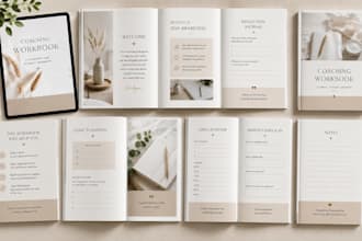 design editable coaching workbook guide canva work and client workbook