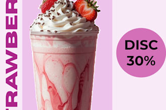 design eye catching milkshake and beverage posters