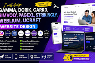 gamma site dorik carrd simvoly pagexl strikingly weblium ucraft website design