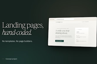 design and build a fast responsive landing page in clean HTML