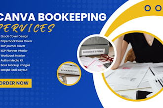 design ebook paperback cover KDP journal planner layout recipe author media kit