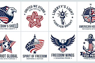 design modern attractive political campaign election patriot logo