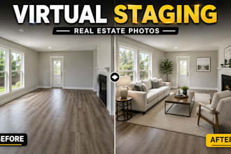 virtually stage your empty home with realistic furniture