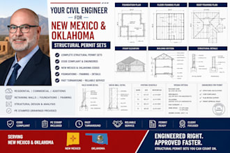 be your civil engineer for new mexico and oklahoma structural permit sets