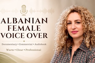record a professional native albanian female voice over
