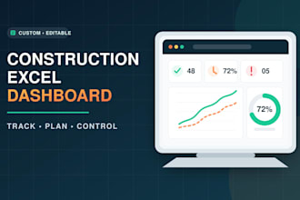 create a custom construction project tracker and excel dashboard