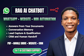 build whatsapp ai chatbot with n8n and rag for leads and support
