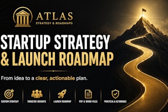 create your startup strategy and launch roadmap