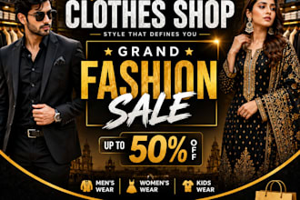 design professional youtube thumbnail and shop banner