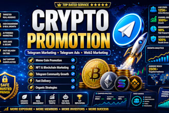 do crypto promotion, meme coin promotion, web3 telegram marketing
