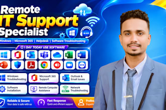 provide remote IT support for windows, microsoft 365 and software issues