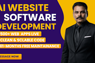 develop ai website and software ai mobile app as ai full stack engineer
